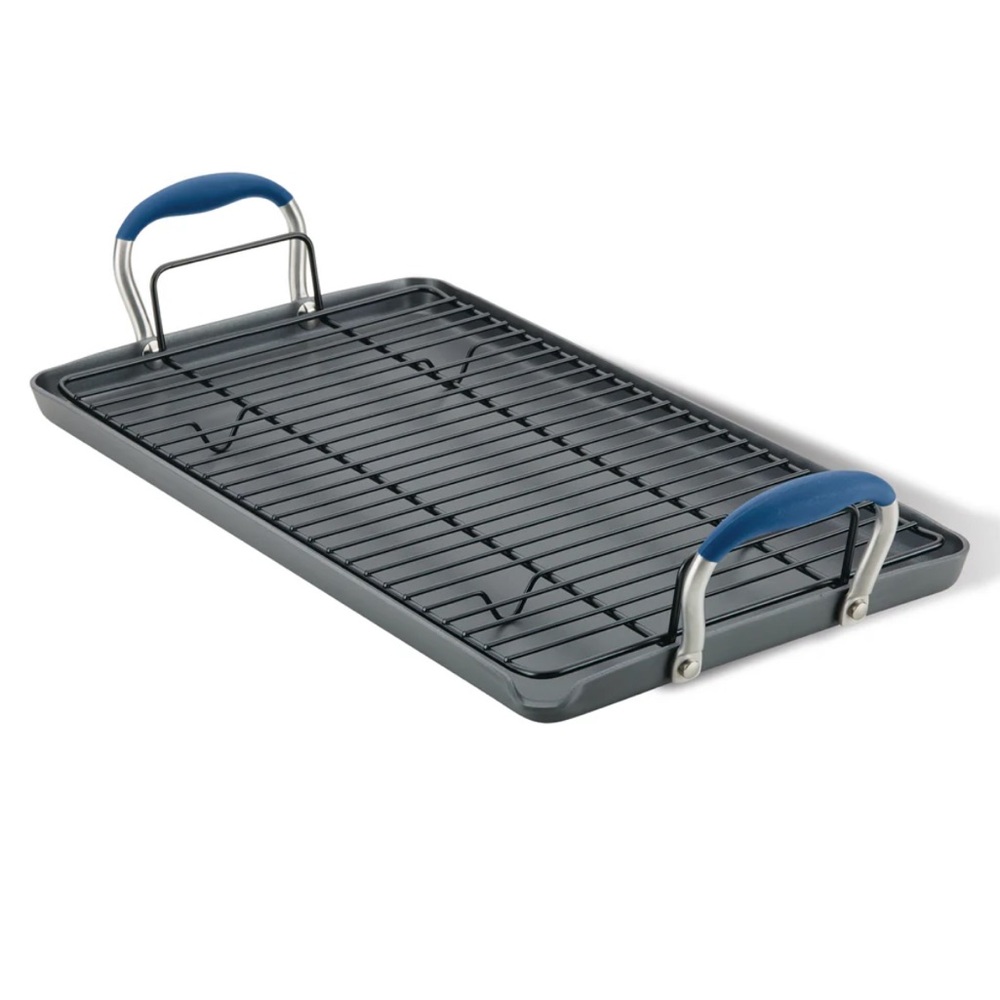 10" x 18" Double Burner Griddle with Multi-Purpose Rack